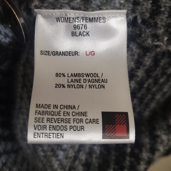 Woolrich Pearce Lambswool Striped Blend Black & Gray Cardigan - Picture 6 of 6